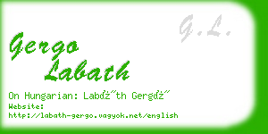 gergo labath business card
